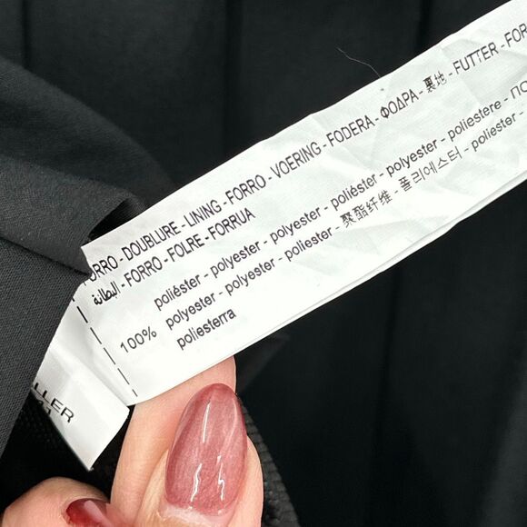 NWT Zara Black Box Pleat Belted Long Sleeve Collared Mini Blazer Dress Size XS - Picture 9 of 11